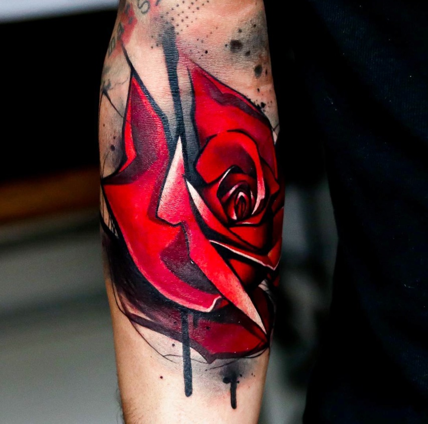 red rose tattoos