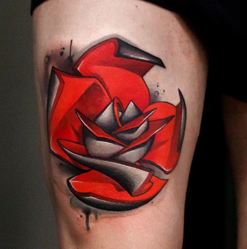red rose tattoos