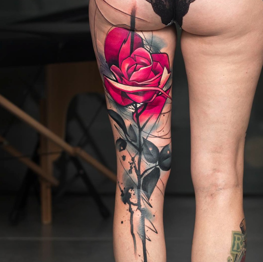 red rose tattoos