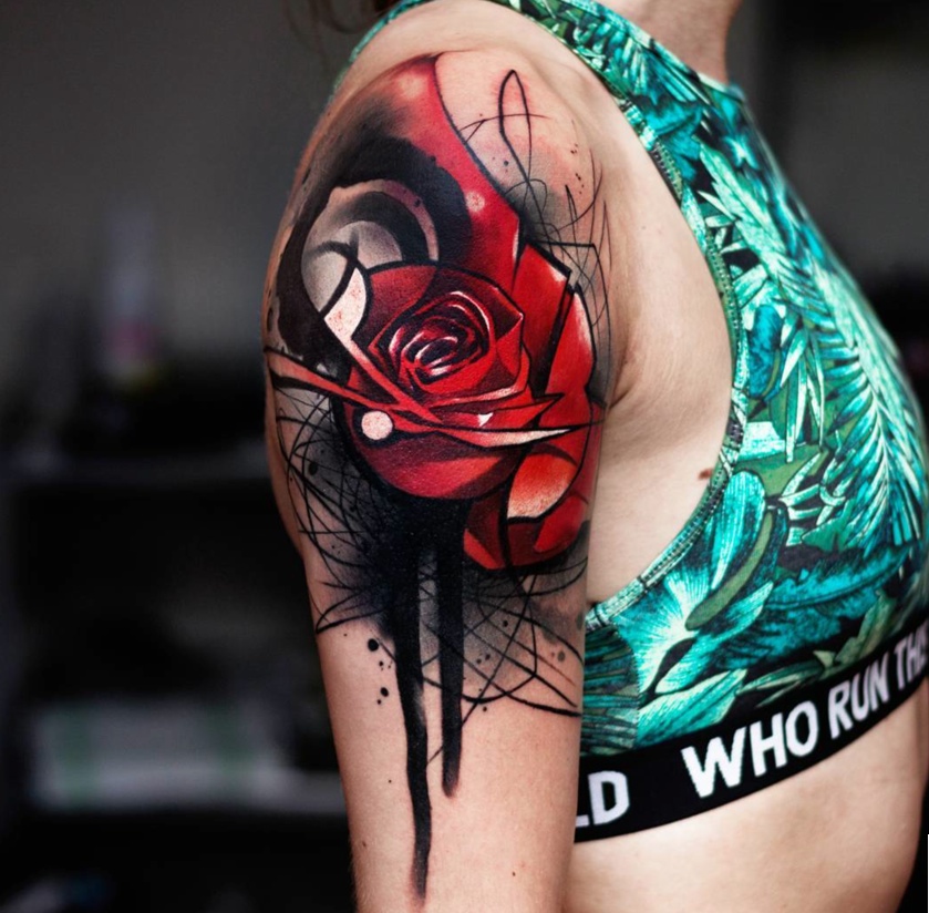 red rose tattoos