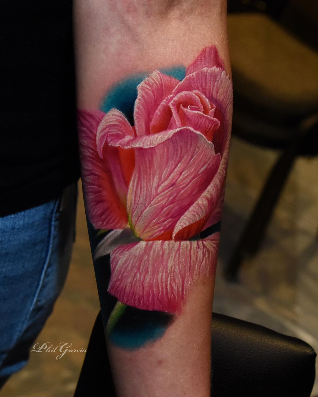 color rose tattoos