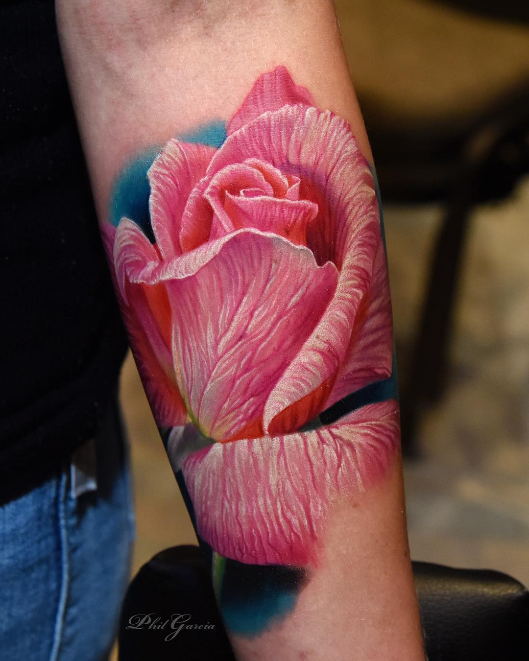 color rose tattoos