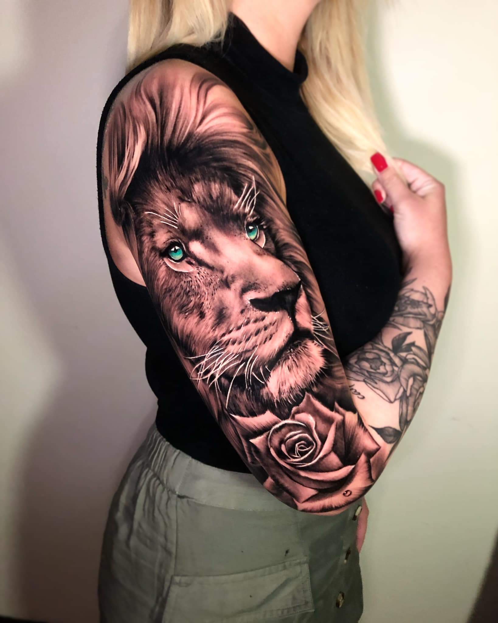 Darrin 🩶 | #SNAPMODE DOPE ASS HALF SLEEVE TATTOO❗️ Lion & Scripture Tattoo  🔥🔥🔥🔥🔥 (267) 258-6648 APPOINTMENTS ONLY! DEPOSITS ARE... | Instagram